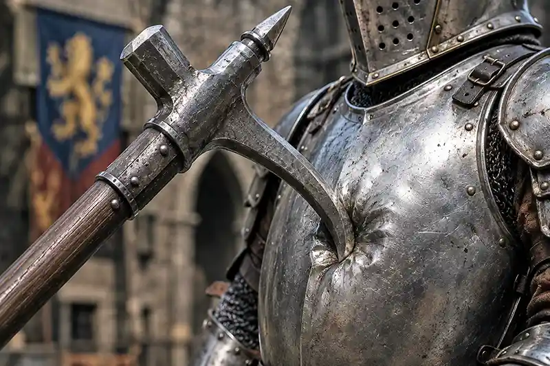 Medieval Bec de Corbin piercing armor