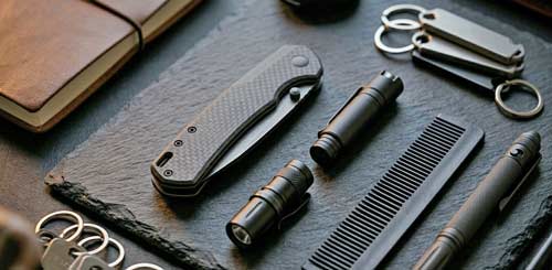 Reliable EDC gear on a desk