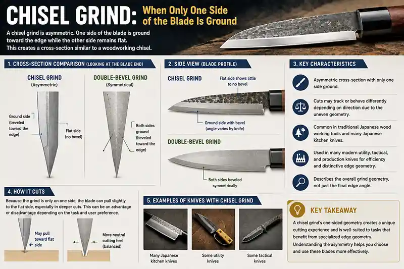 Chisel Grind Knife Guide Infographic