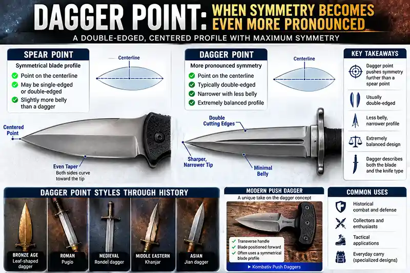 Dagger Point vs Spear Point Infographic