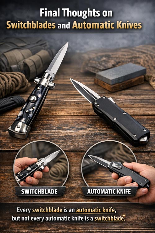 Switchblades vs automatic knives comparison