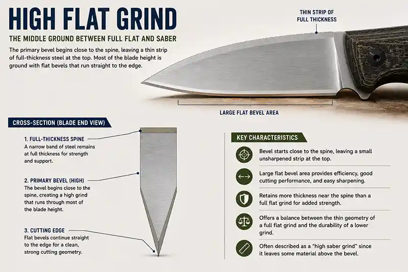High Flat Grind Knife Infographic