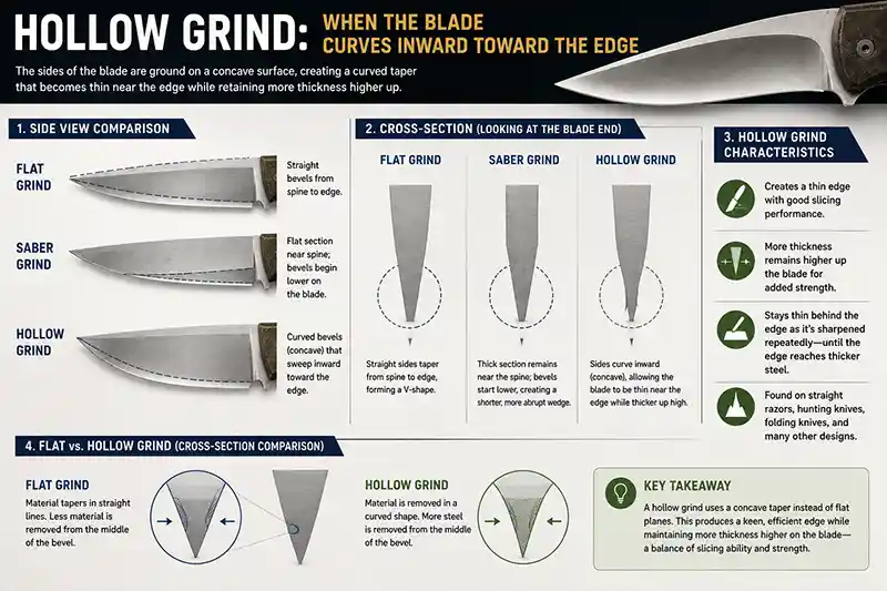 Hollow Grind Knife Infographic