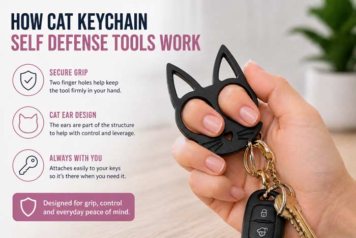 How cat self-defense keychains work.