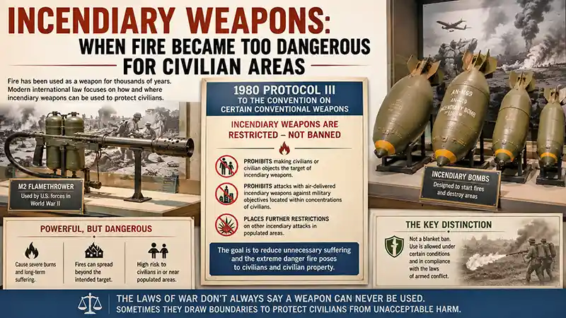 Incendiary weapons restricted under the 1980 Protocol III