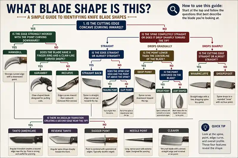 Knife Blade Shape Identification Guide