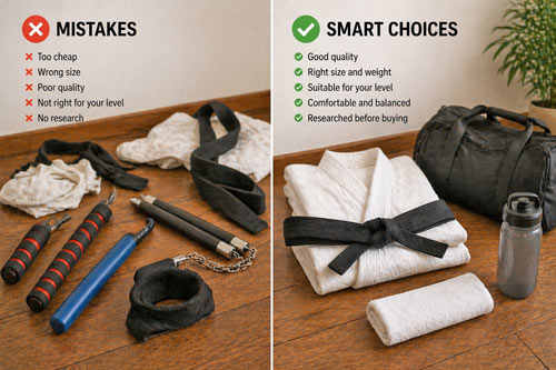 Martial arts gear: mistakes vs smart choices