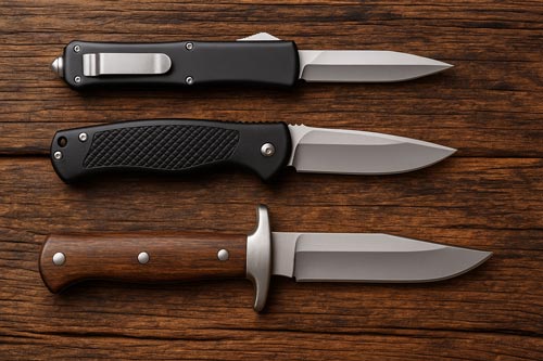 3 different knives side by side.