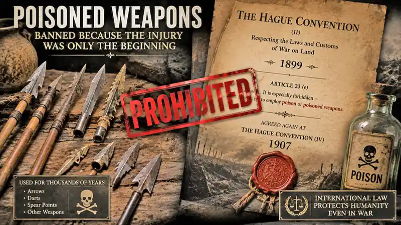 Poisoned weapons prohibited by the 1899 Hague Convention