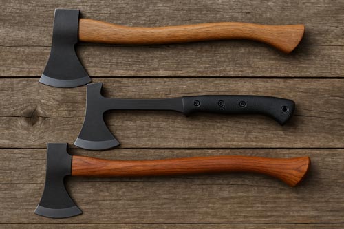 Comparison of 3 different throwing axes.