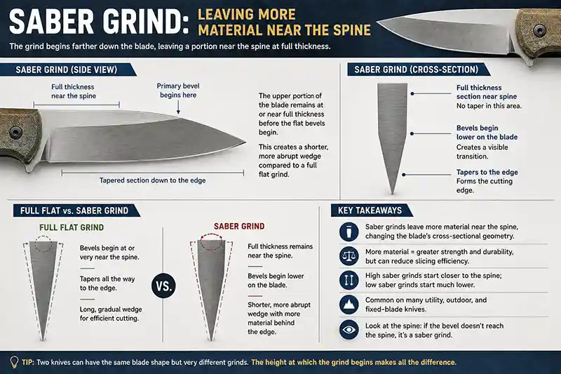 Saber Grind Knife Infographic