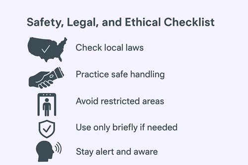 Safety, Legal, and Ethical Checklist for the use of Stun Guns.