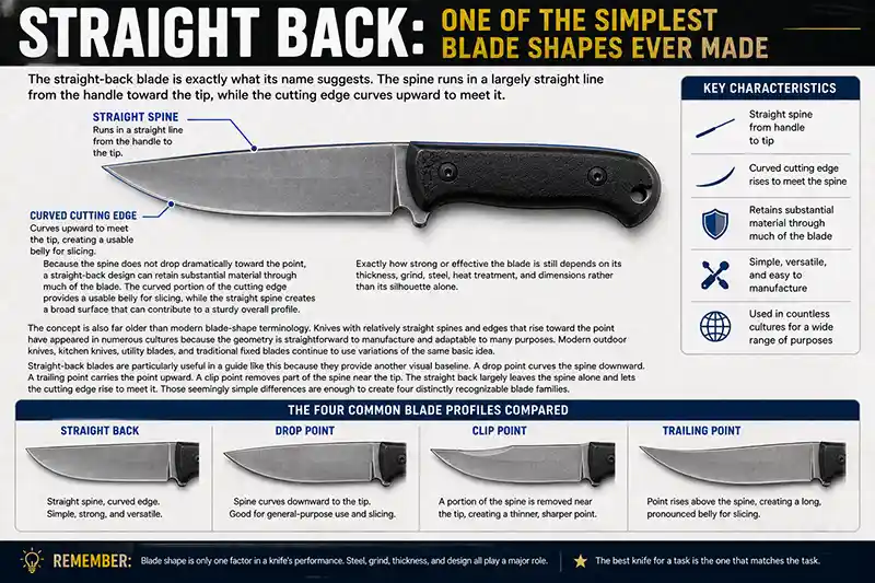 Straight-Back Blade Shapes Infographic