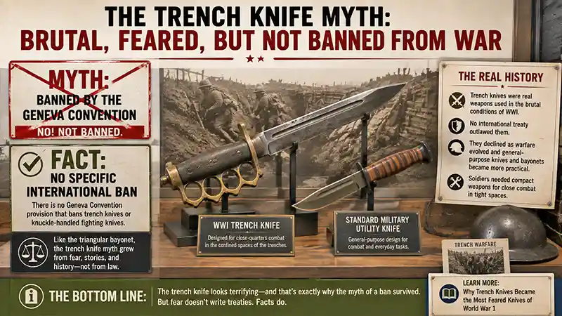 WWI trench knife and the myth that it was banned by the Geneva Convention