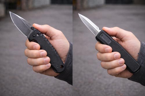 Everyday carry knives close-up