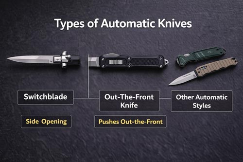 Different types of automatic knives